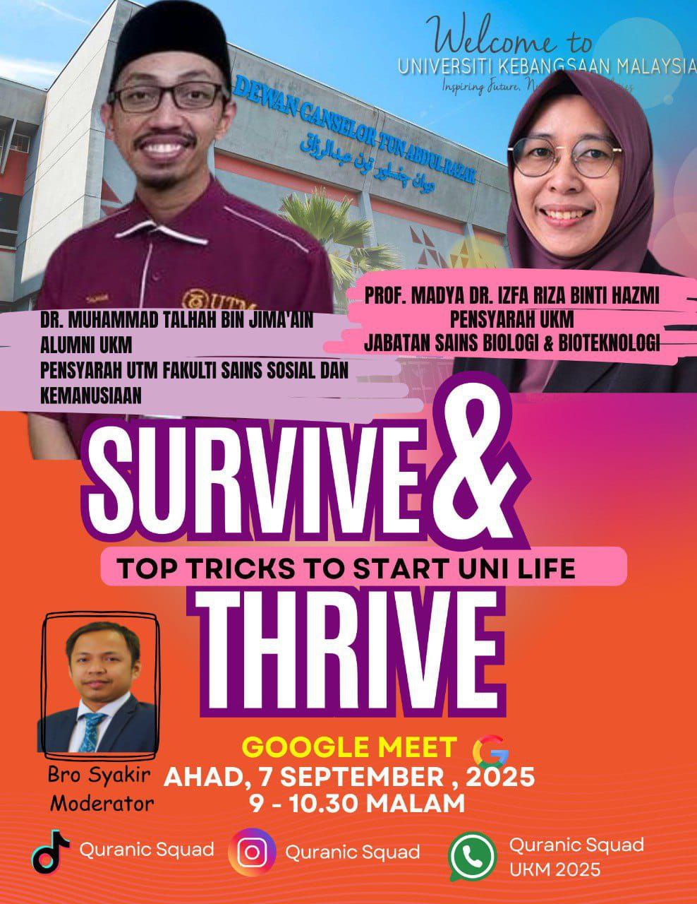 Jemputan dari UKM (SURVIVE & TOP TRICKS TO START UNI LIFE)